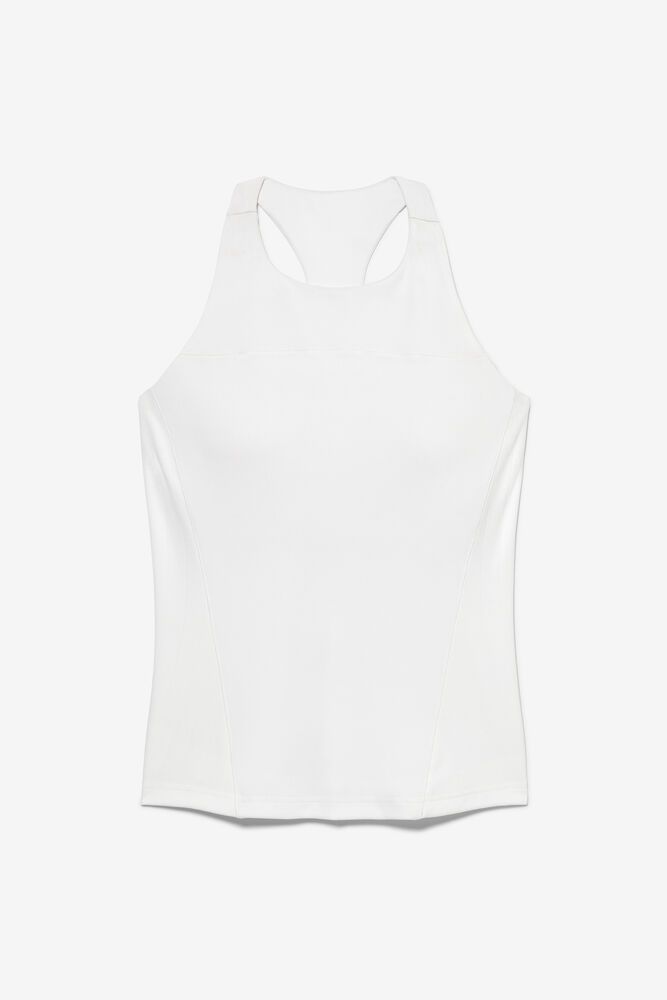 Fila Tank Top White Line Racerback Womens White - India PRF-253748